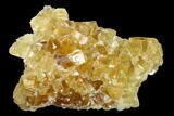 Lustrous Yellow Calcite Crystal Cluster - Fluorescent! #146896-1